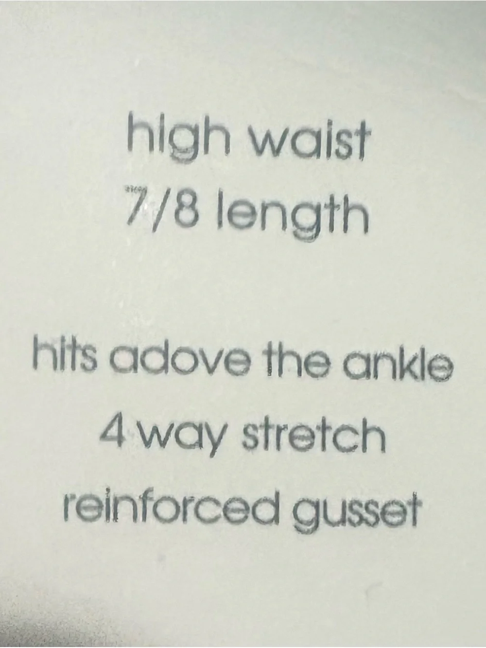 NWT Calvin Klein Powder Blue Performance 7/8 Leggings - Picture 7 of 7